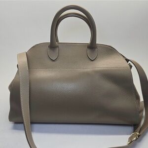 Anna Paola Taupe Leather Handbag